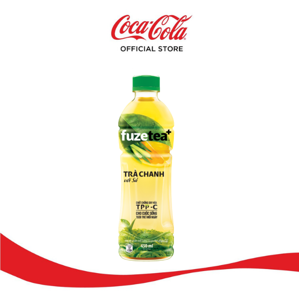 Lốc 24 Chai FUZETEA+ Chanh Sả (450ml/Chai)