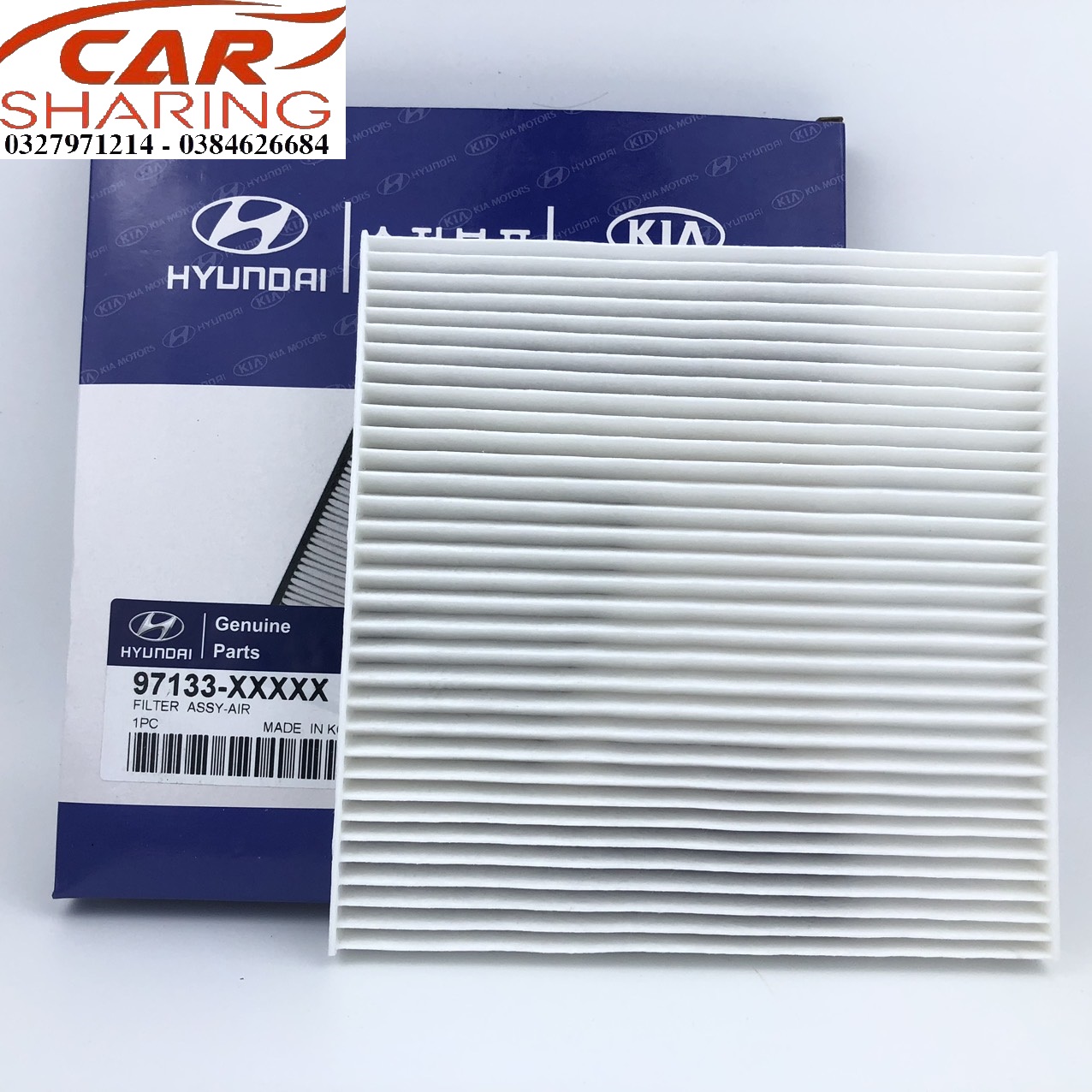 Lọc Điều Hòa Dùng Cho Xe Hyundai I10, Morning /Picanto ; MÃ OEM: 97133-07000; MẪU MỚI 2022 : 97133XXXXX