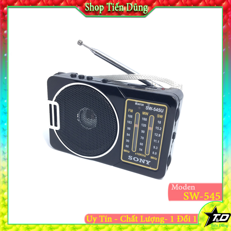 Đài radio FM SW 545 thêm chức năng thẻ nhớ USB tích hợp pin sạc
