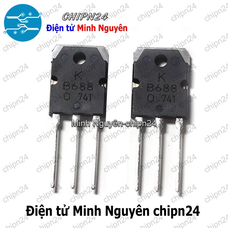 [2 con] (KT2) Transistor B688 (chữ K) TO-264 PNP 8A 120V (2SB688) - HH004298