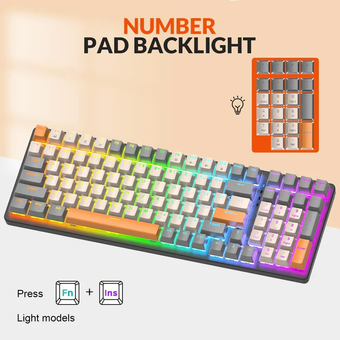 Bàn phím cơ red switch gaming ZIYOULANG K3 loại 87 KEYS - led đa màu 10 chế độ tuỳ chỉnh - Nhất Tín Computer