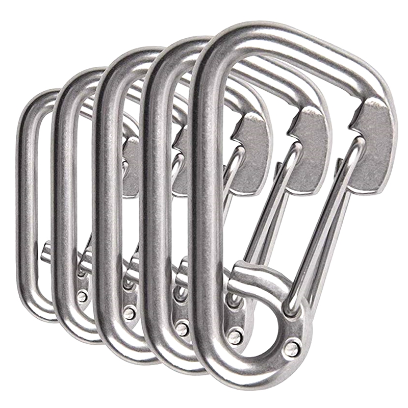 Stainless Steel 316 Snap Hook Spring Carabiner 8mm x 80mm 3" x 5/16" 5