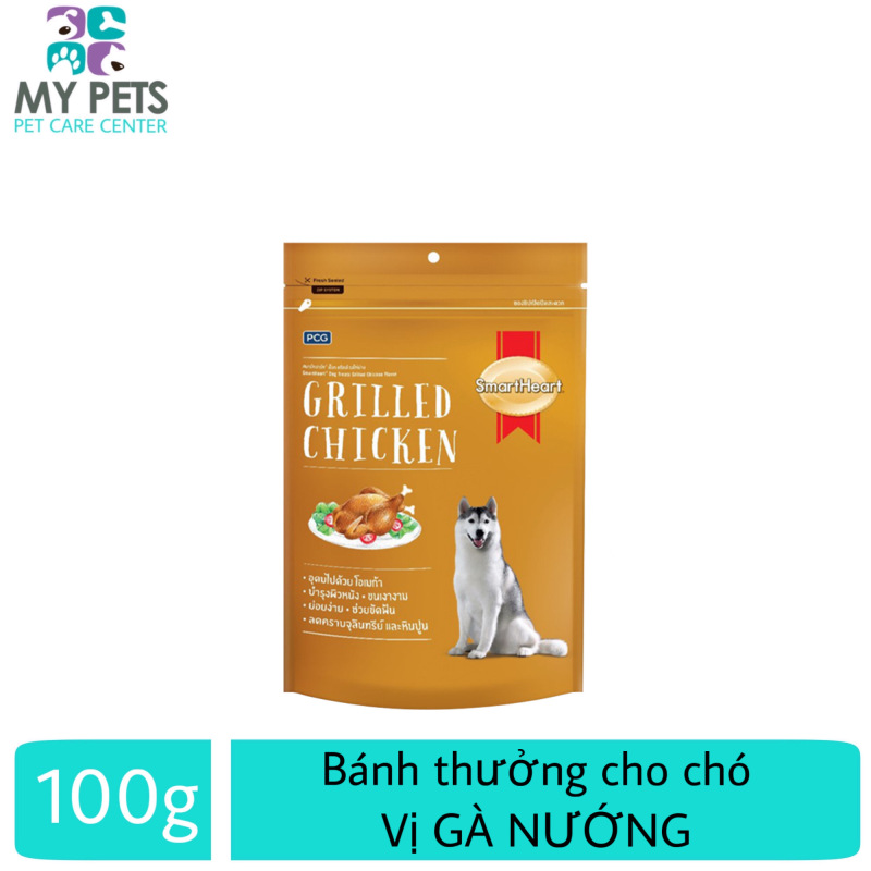 Bánh thưởng cho chó SmartHeart vị gà nướng - Túi 100g