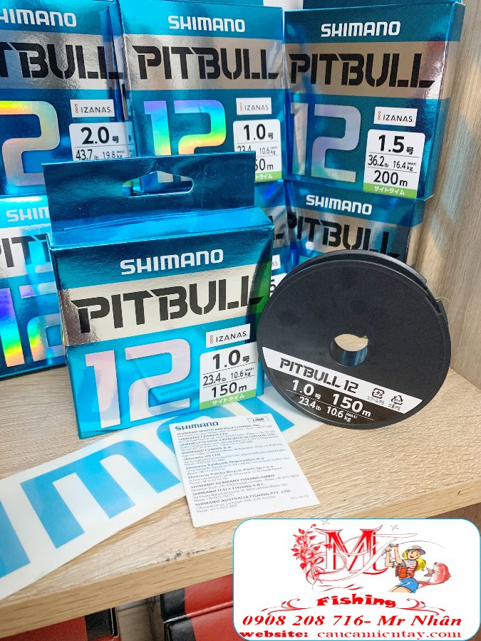 DÂY PE (Dù) SHIMANO PITBULL 12X- 150M-200M