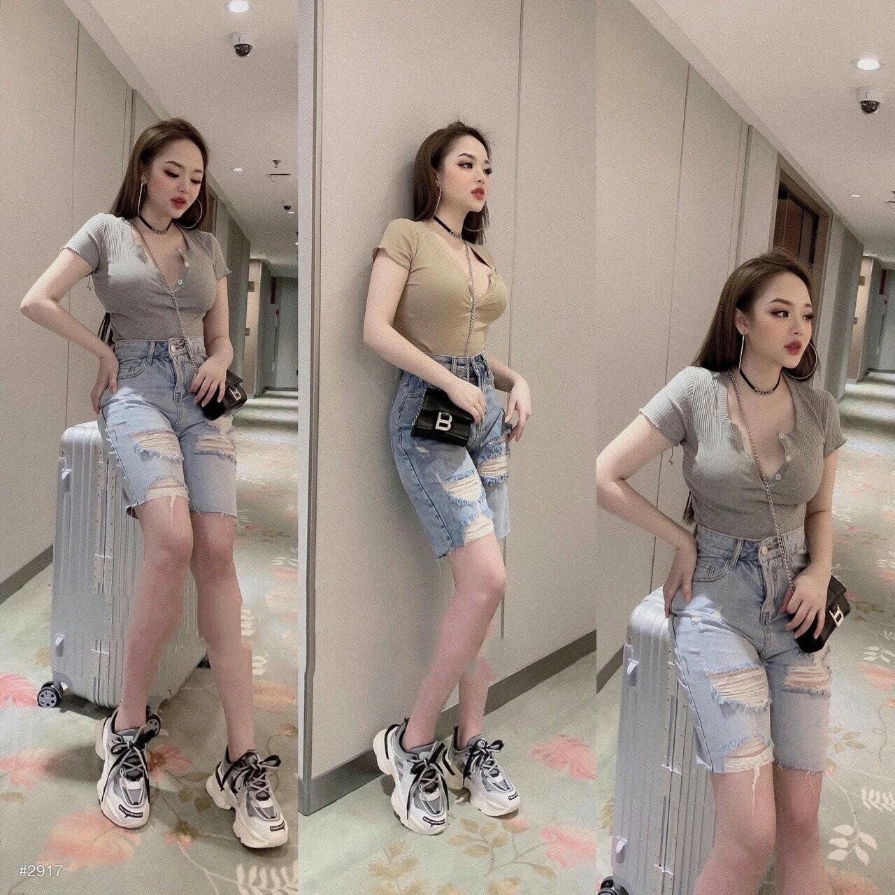 quần jean NGỐ MẪU RÁCH ĐẦU TIÊN SIÊU ĐẸP 2913 -J1-1