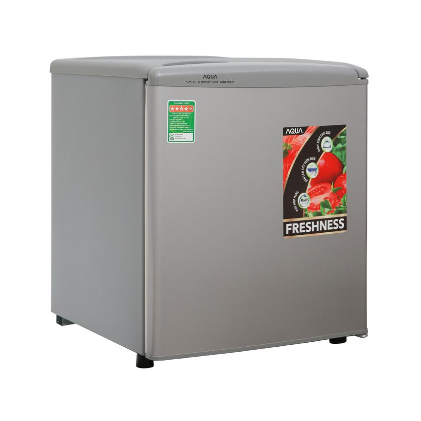 Tủ Lạnh Mini Aqua AQR-55ER (SS) (50 Lít) Xám Nhạt