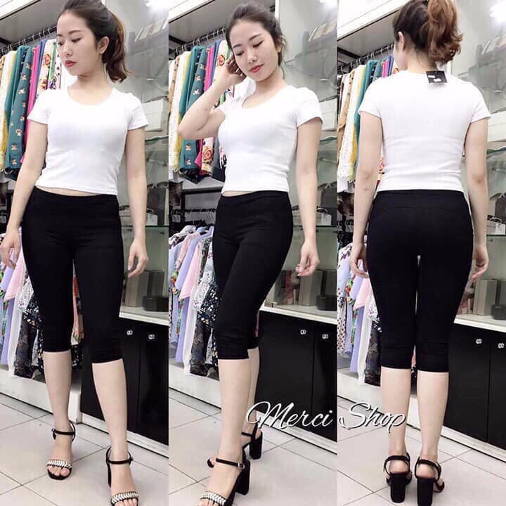 [HCM]Quần thun nữ lửng quần thun nữ bó quần lửng nữ bigsize quần lửng nâng mông  thun co dãn cực xinh (ảnh thật)Womens shorts