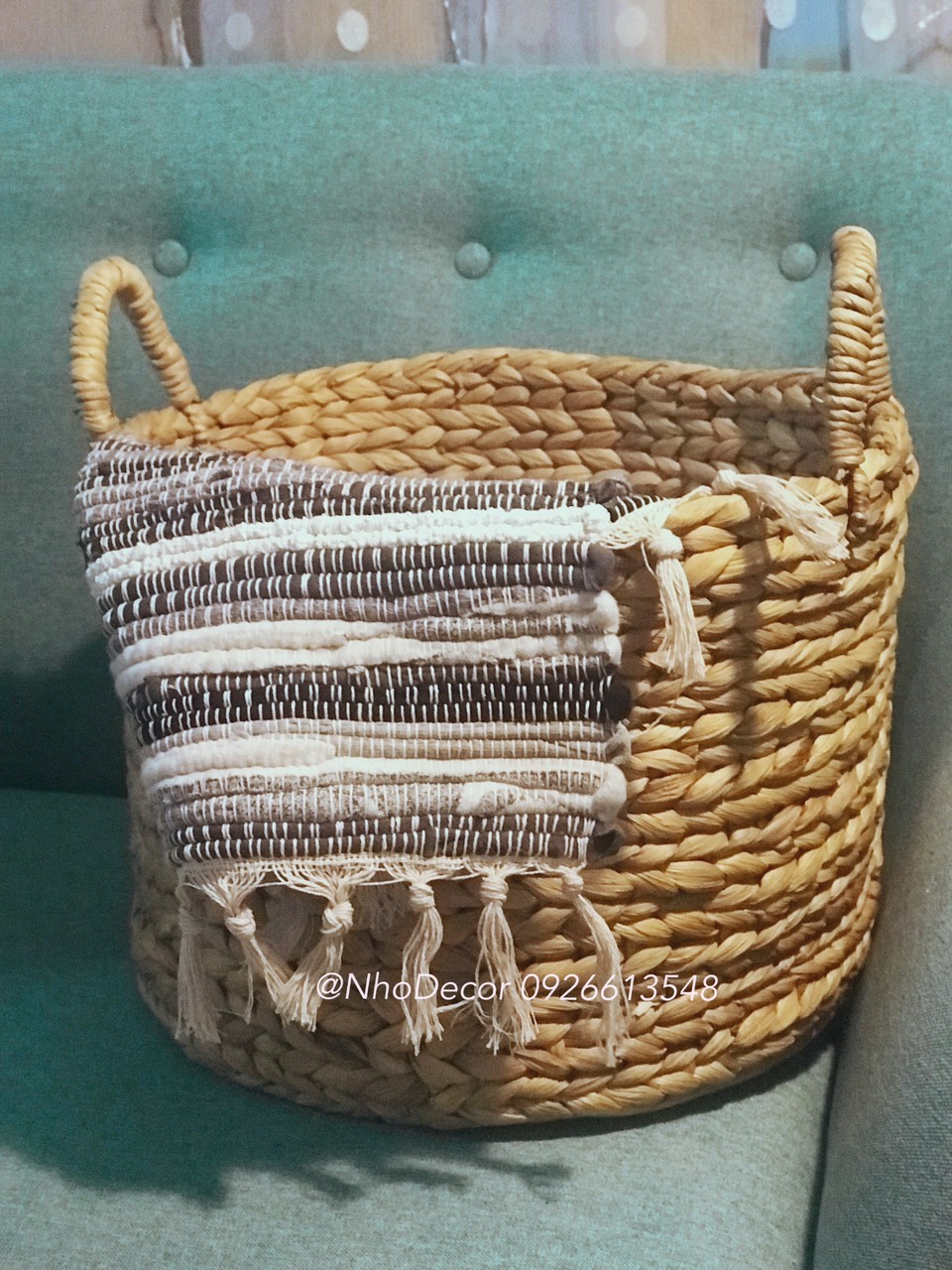Hyacinth mini storage basket , home decor