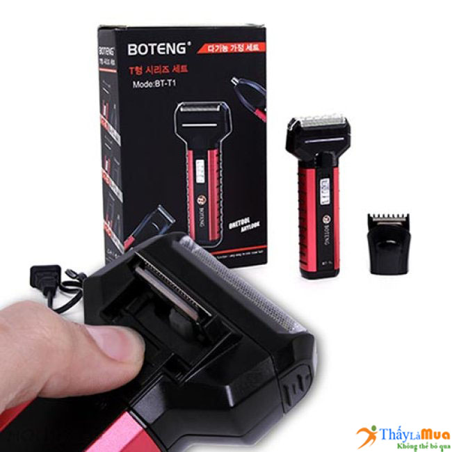 [ BẢO HÀNH 12 THÁNG ] Máy Cạo Râu Đa NăngTrọn Bộ 3 Trong 1 ( Cắt tóc - Cạo Râu - Tỉa Lông Mũi )