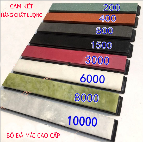 Bộ Đá Mài Dao Nhà Bếp Cao Cấp 8 Viên Độ Nhám Từ #200 Đến #10000