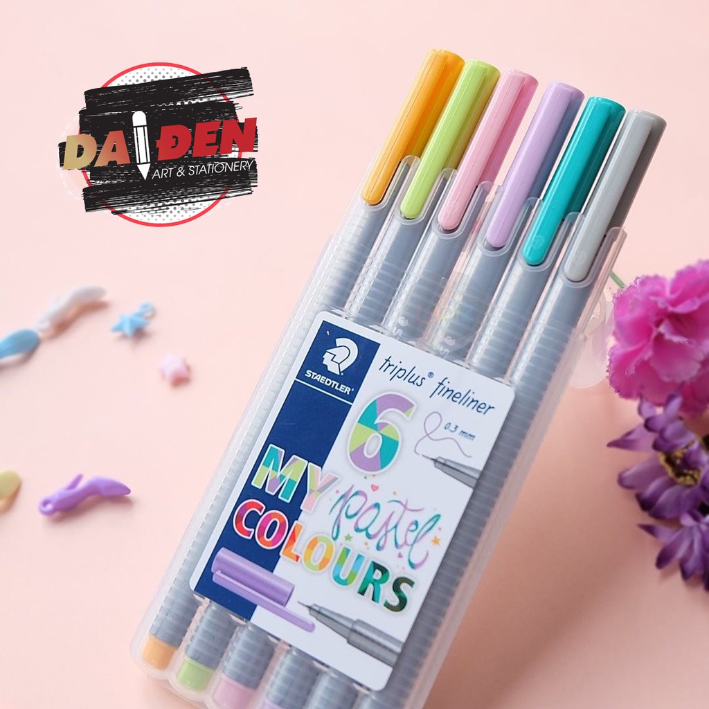 [HCM][ DA ĐEN] Bộ 6 Bút Staedtler Triplus Fineliner