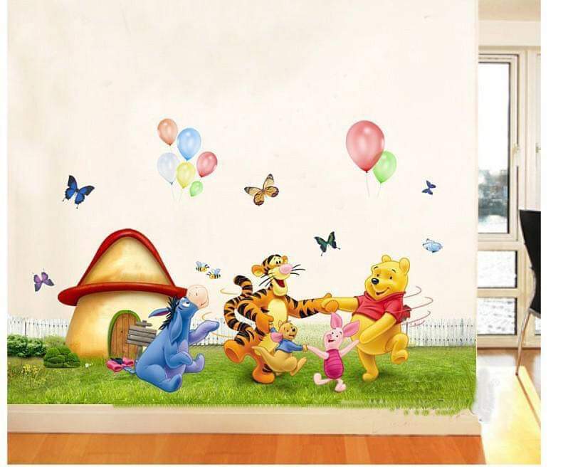 [HCM]DECAL DÁN TƯỜNG GẤU POOH CÙNG BẠN