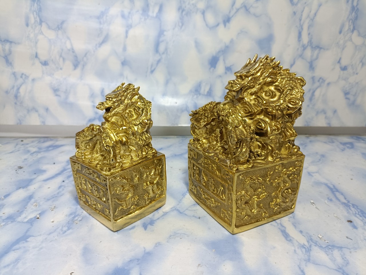 Ấn rồng Cửu Long bằng đồng thăng quan 2 size