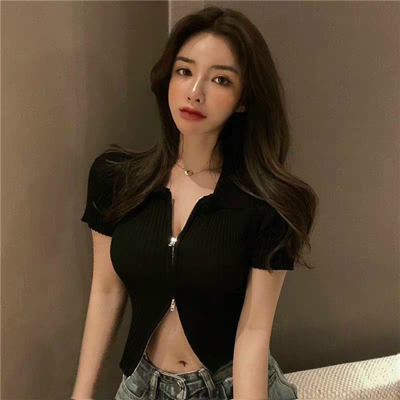Áo gân cổ bẻ phong cách TTSLA0464