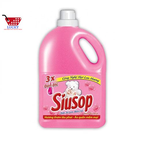 [HCM] Nước xả vải Siusop 3x đậm đặc hương hoa lài 3.6kg/can MÀU XANH