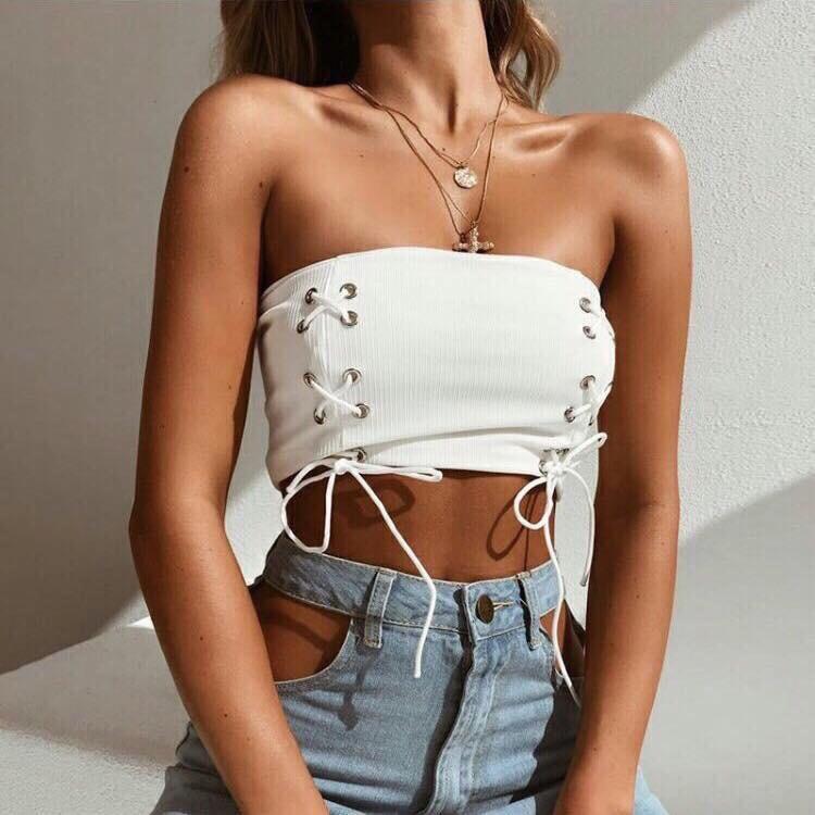 Áo ống thắt dây khoen cực sexy