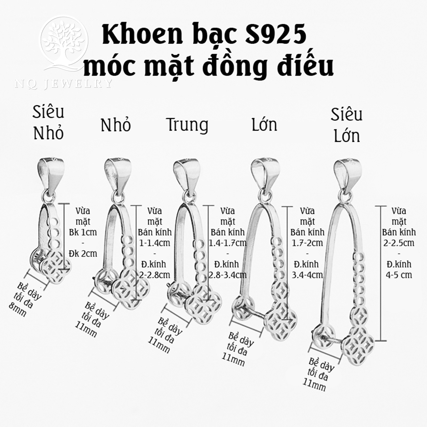 [HCM]Charm bạc khóa - NQ Jewelry