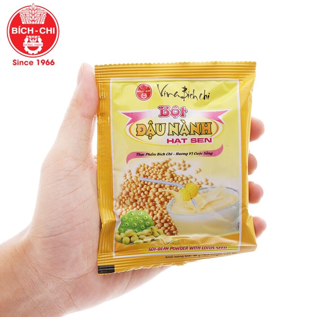 BỘT ĐẬU NÀNH HẠT SEN BÍCH CHI 350GR ( 10 GÓI x 35GR )-07144