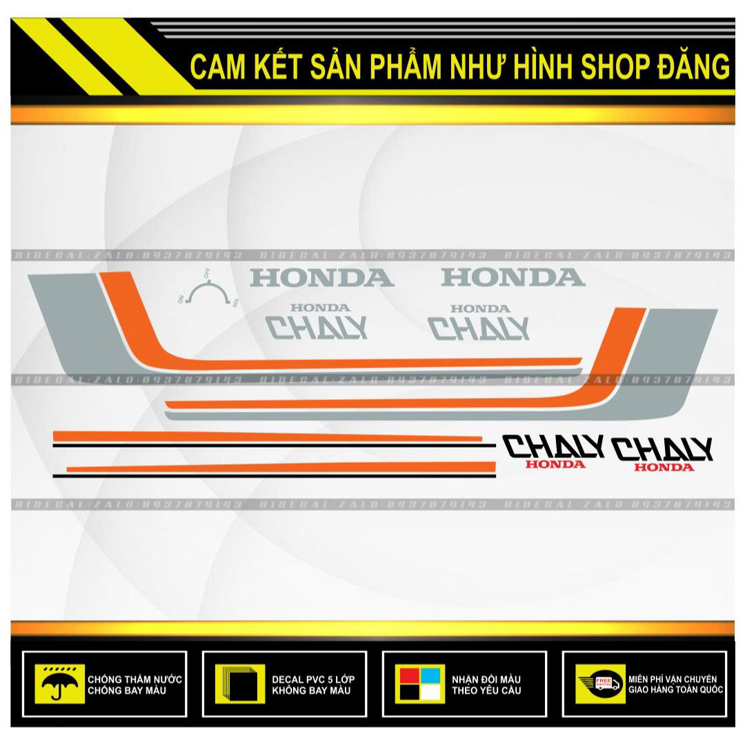 TEM RỜI CHALY ĐỜI 84 IN CHẤT LIỆU PHẢN QUANG