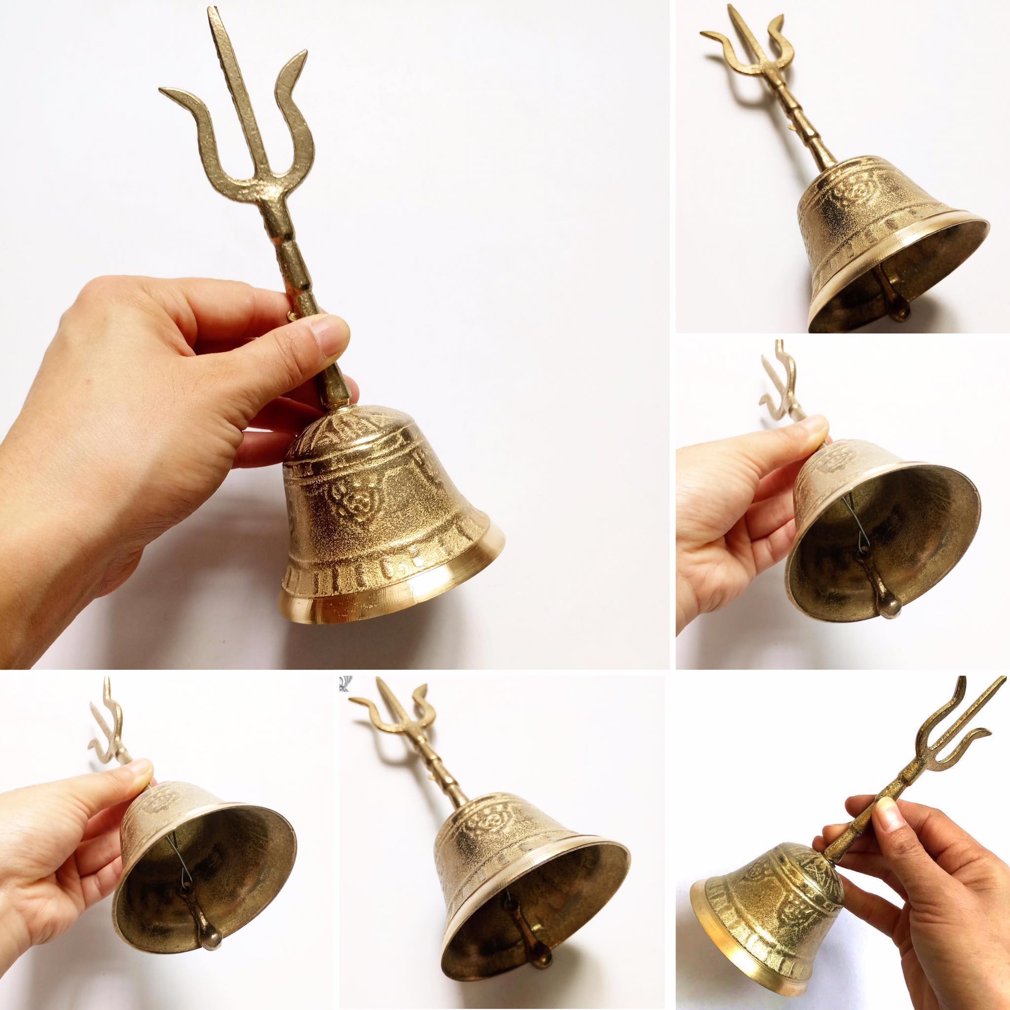 Chuông đồng Tam Thanh cao cấp dài 20cm