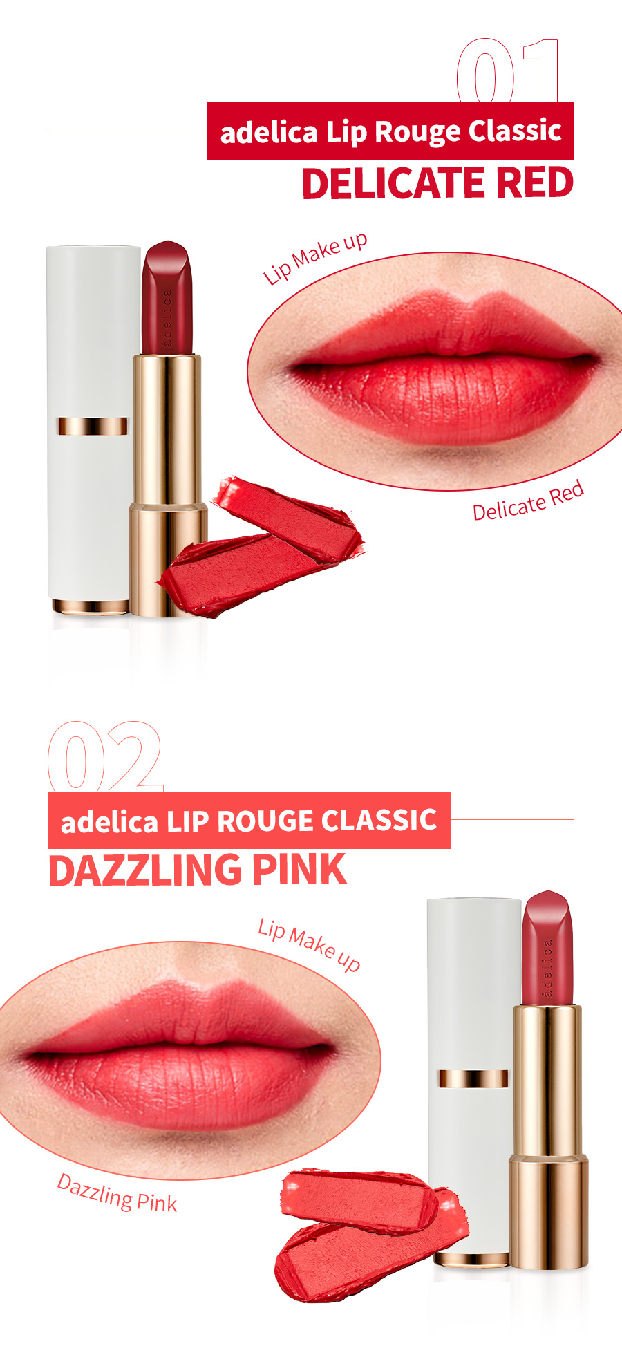 Son môi Atomy Adelica Lip Rouge Classic MỚI