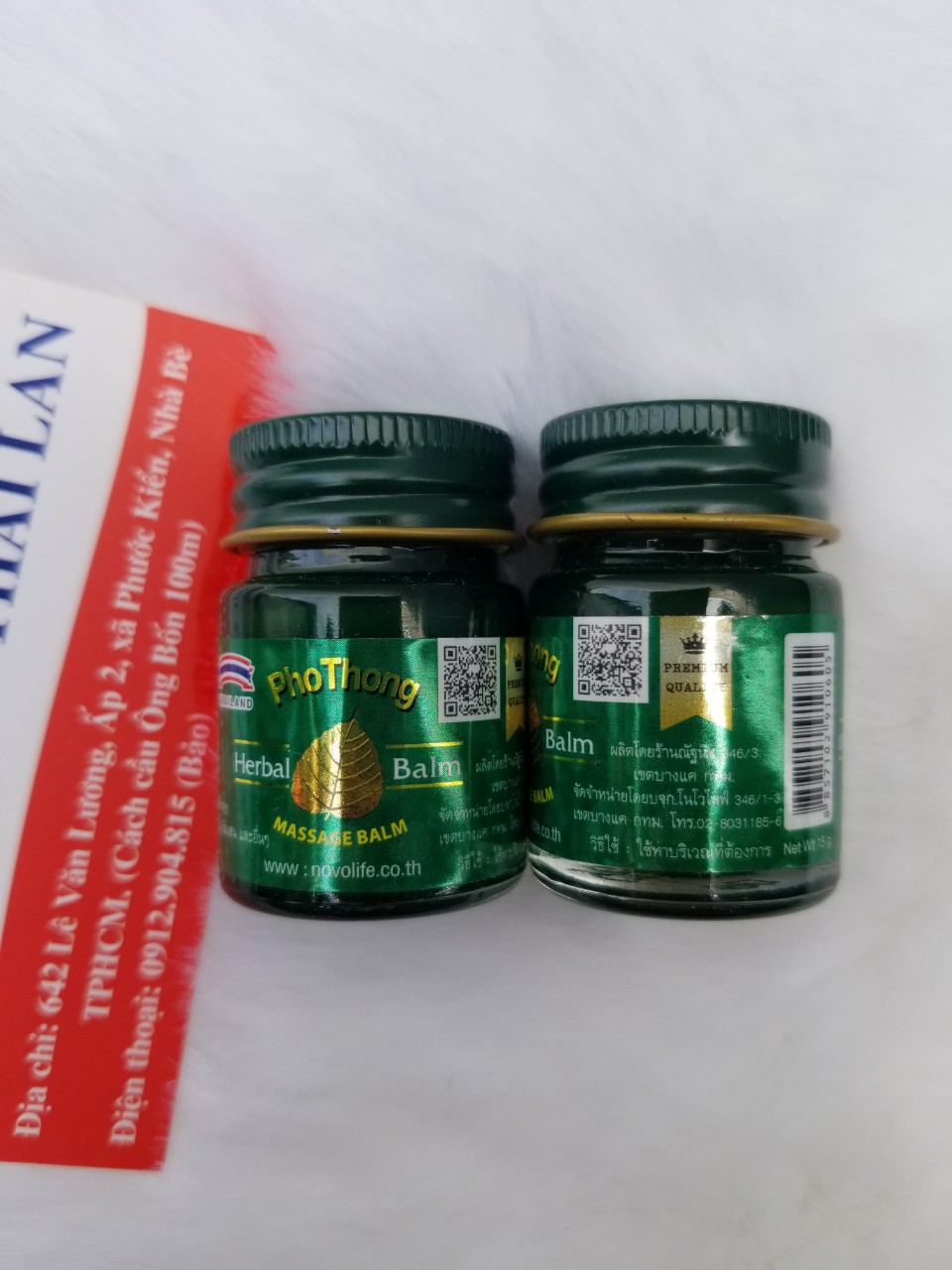 Combo 2 hũ Dầu cù là massage balm lá bồ đề Thái Lan 50 gram chai to
