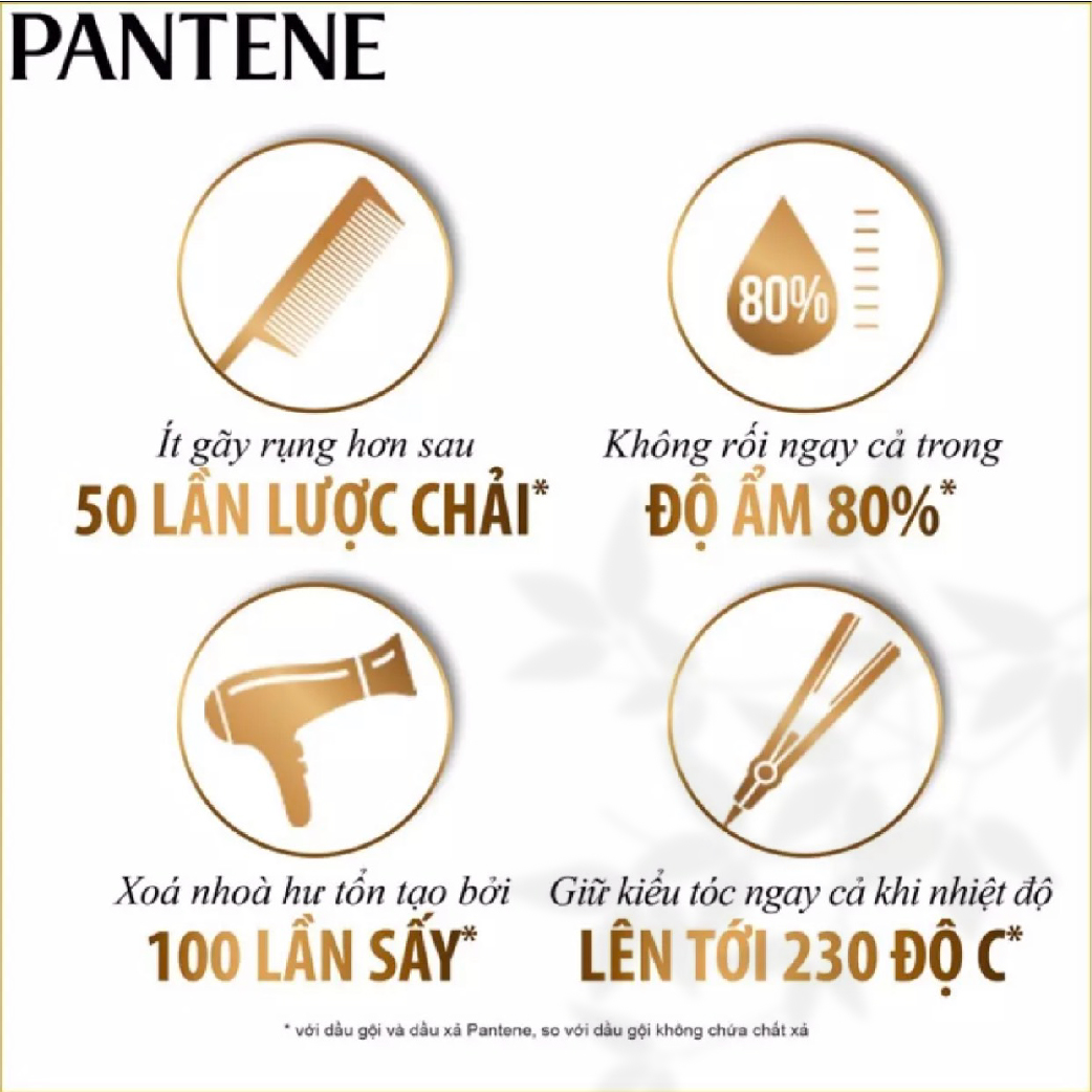 [TẶNG LƯỢC CHỐNG RỐI] Dầu Gội PANTENE Ngăn Rụng Tóc Chai 1200ML