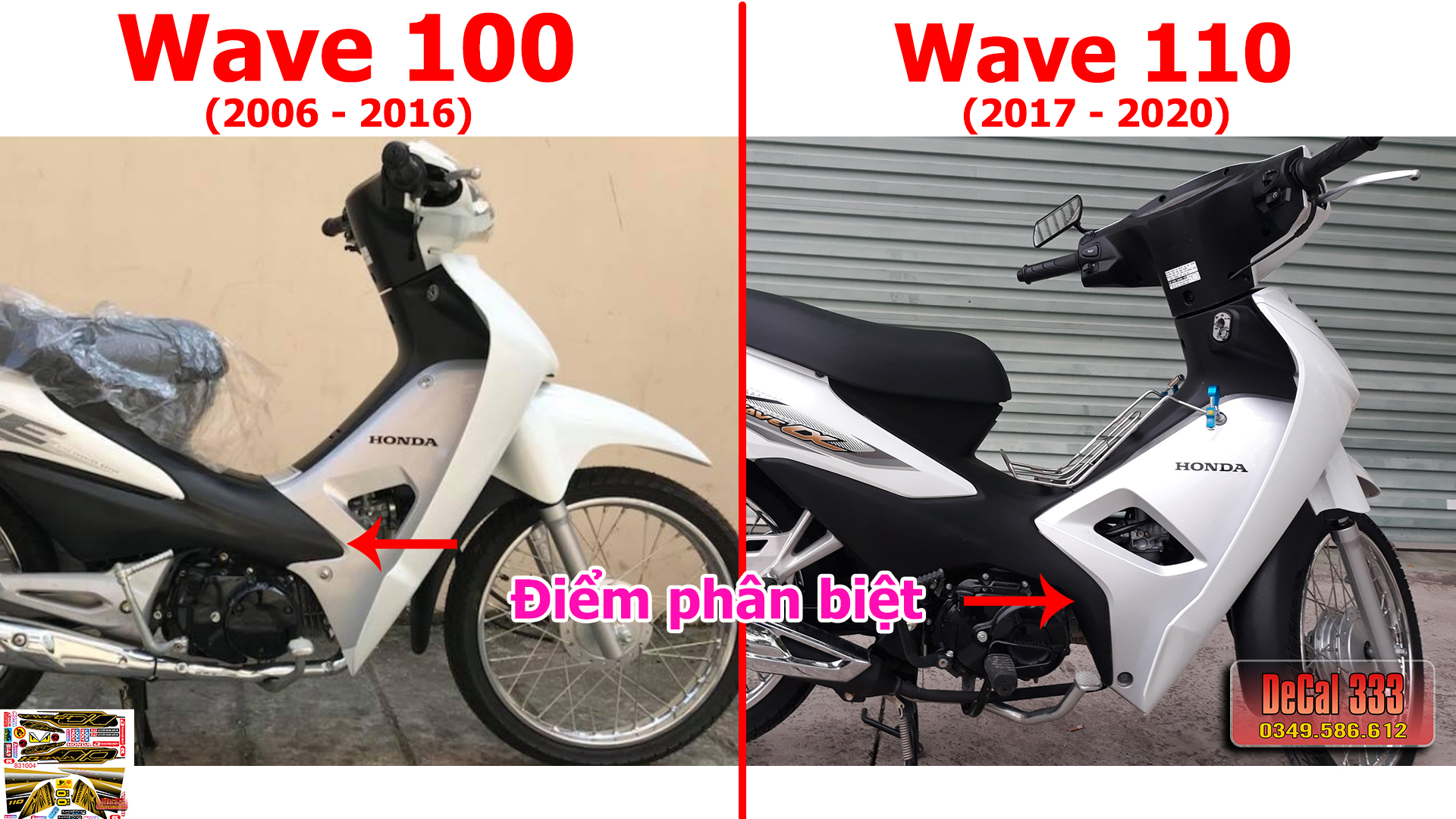 Tem Rời WAVE ALPHA 110 VÀNG ĐỒNG ĐEN 831004 (Tem chế 3 lớp cao cấp)