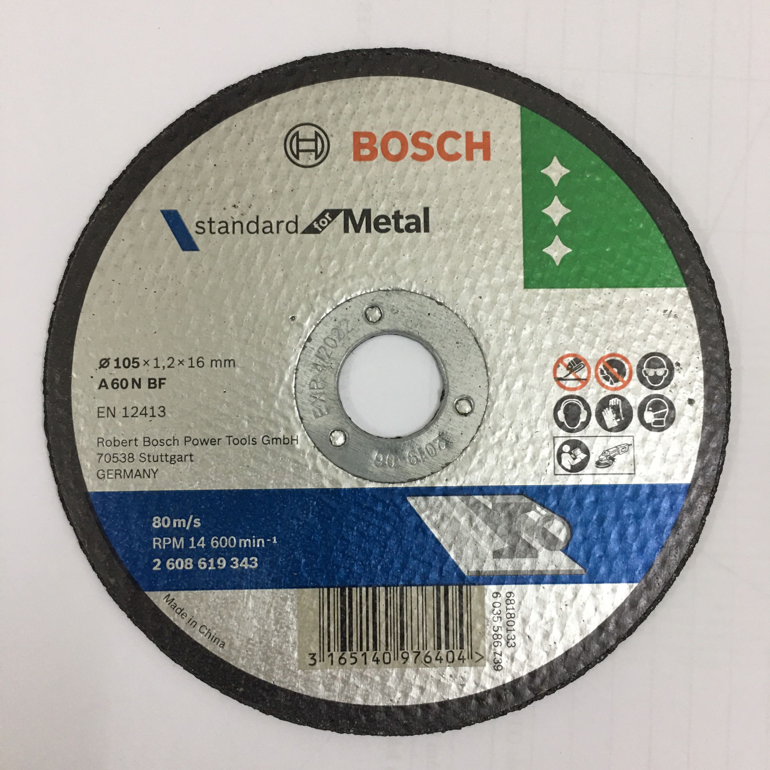 Đá cắt 105 x 1.2 x 16mm (sắt) Bosch 2608619343