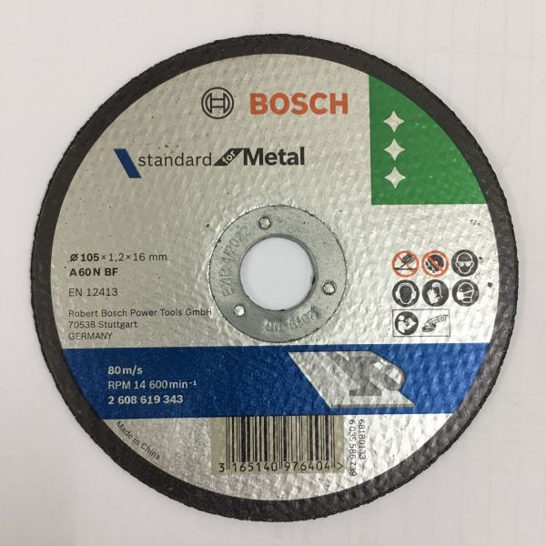 Đá cắt 105 x 1.2 x 16mm (sắt) Bosch 260806190343