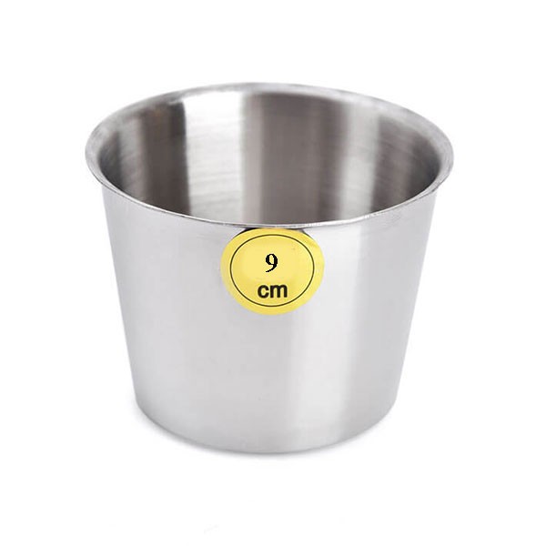 Combo 10 Ly Làm Nước Đá Inox Size 9cm -10 cm Sáng Bóng