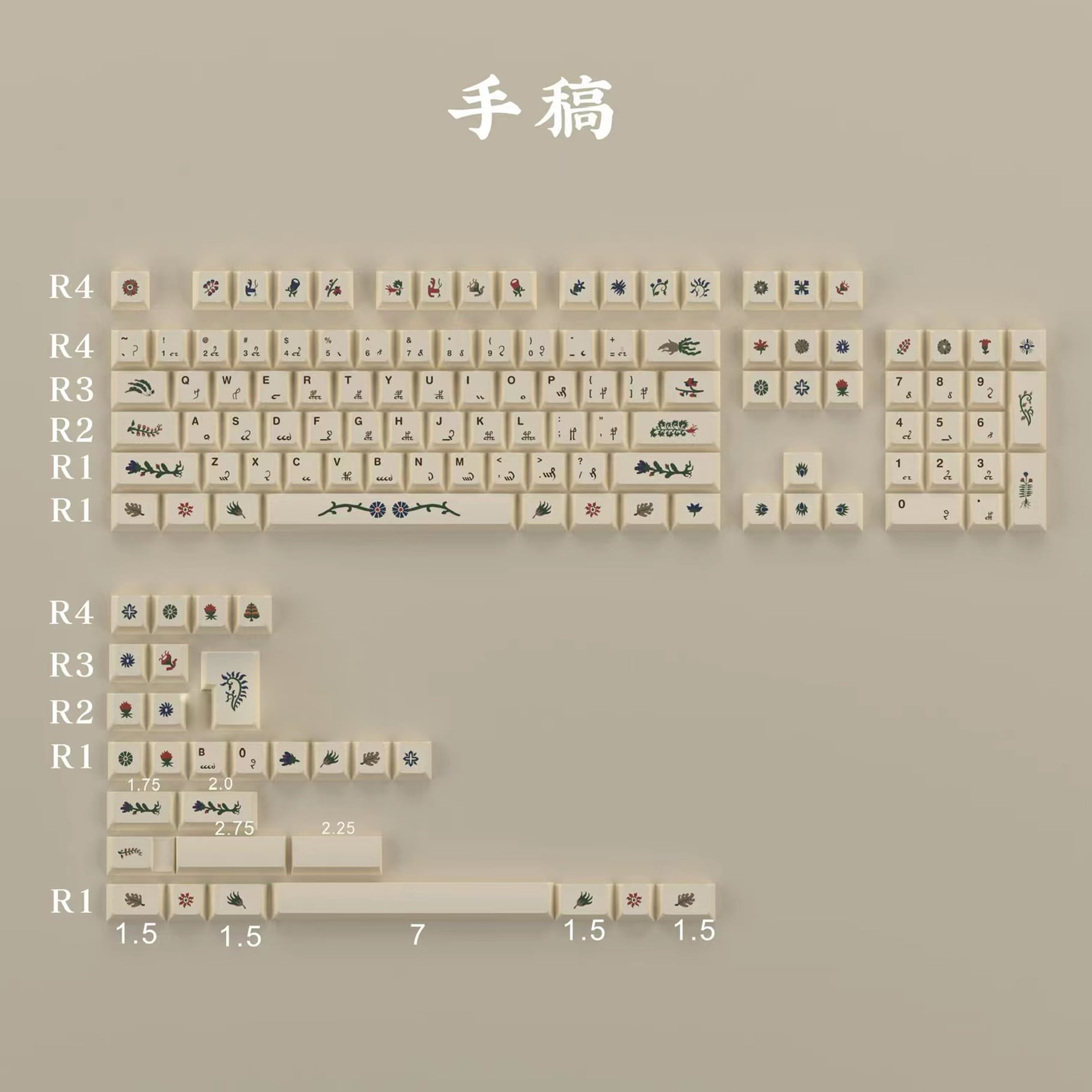 Bộ Keycap Voynich PBT dyesub