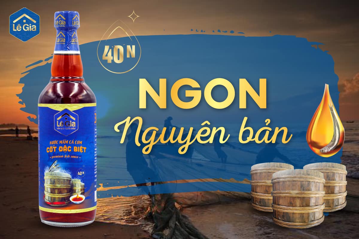 Nước mắm cốt đặc biệt Lê Gia chai thủy tinh 525ml