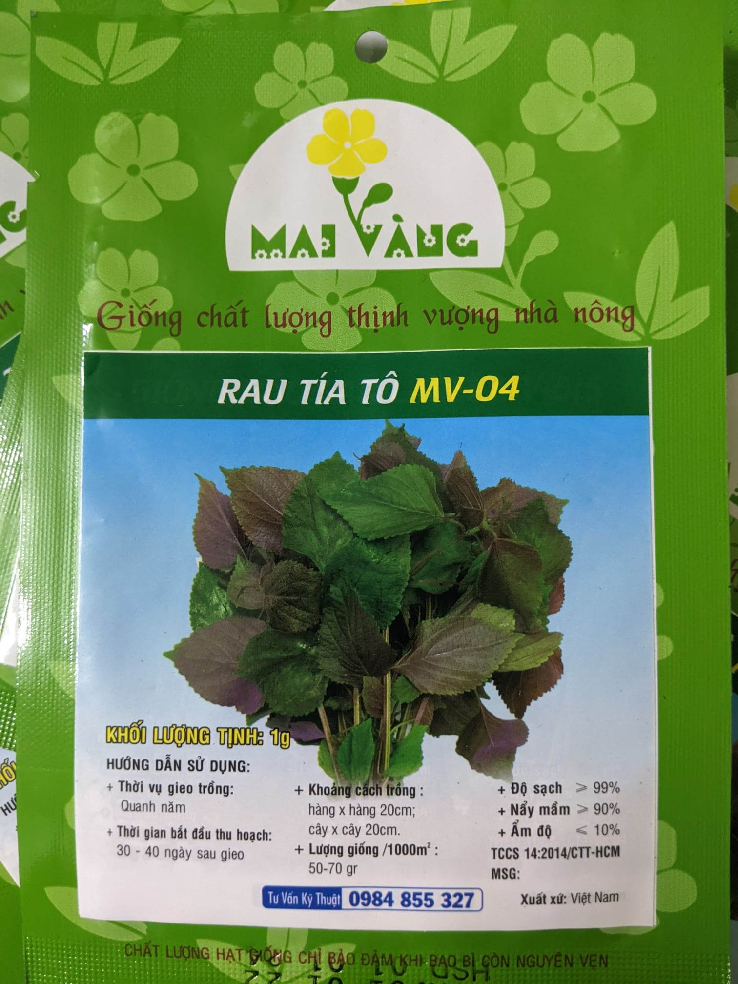 Hạt giống Tía Tô 1gr