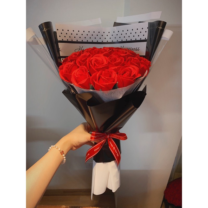 Hoa sáp bó 25 bông siêu chanh sả ❤️(giá sỉ)