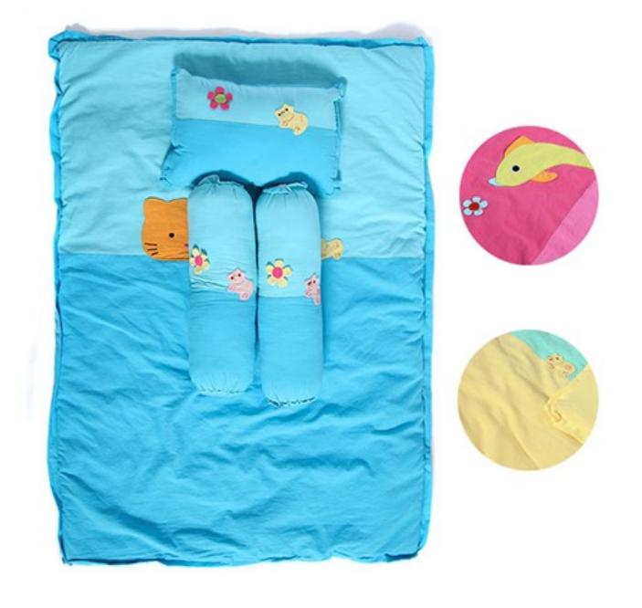 Bộ gối nệm cotton thêu hình cá cho bé