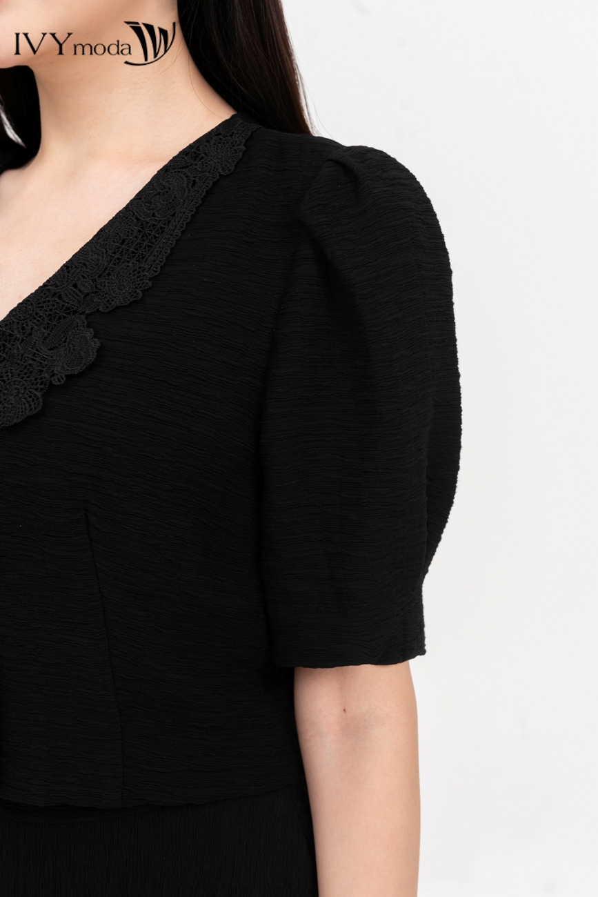 Áo kiểu Black Tencel IVY moda MS 16M8691