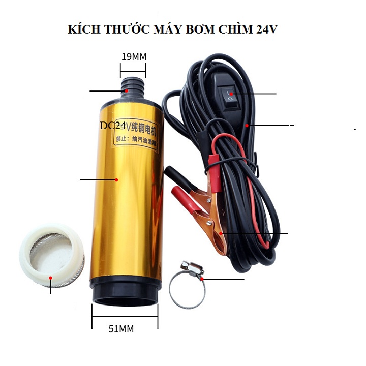 bơm chìm hút xăng dầu 24v - 30l/phút