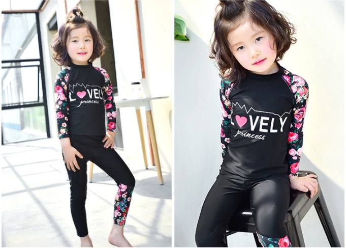 Bộ đồ bơi bé gái quần áo dài tay