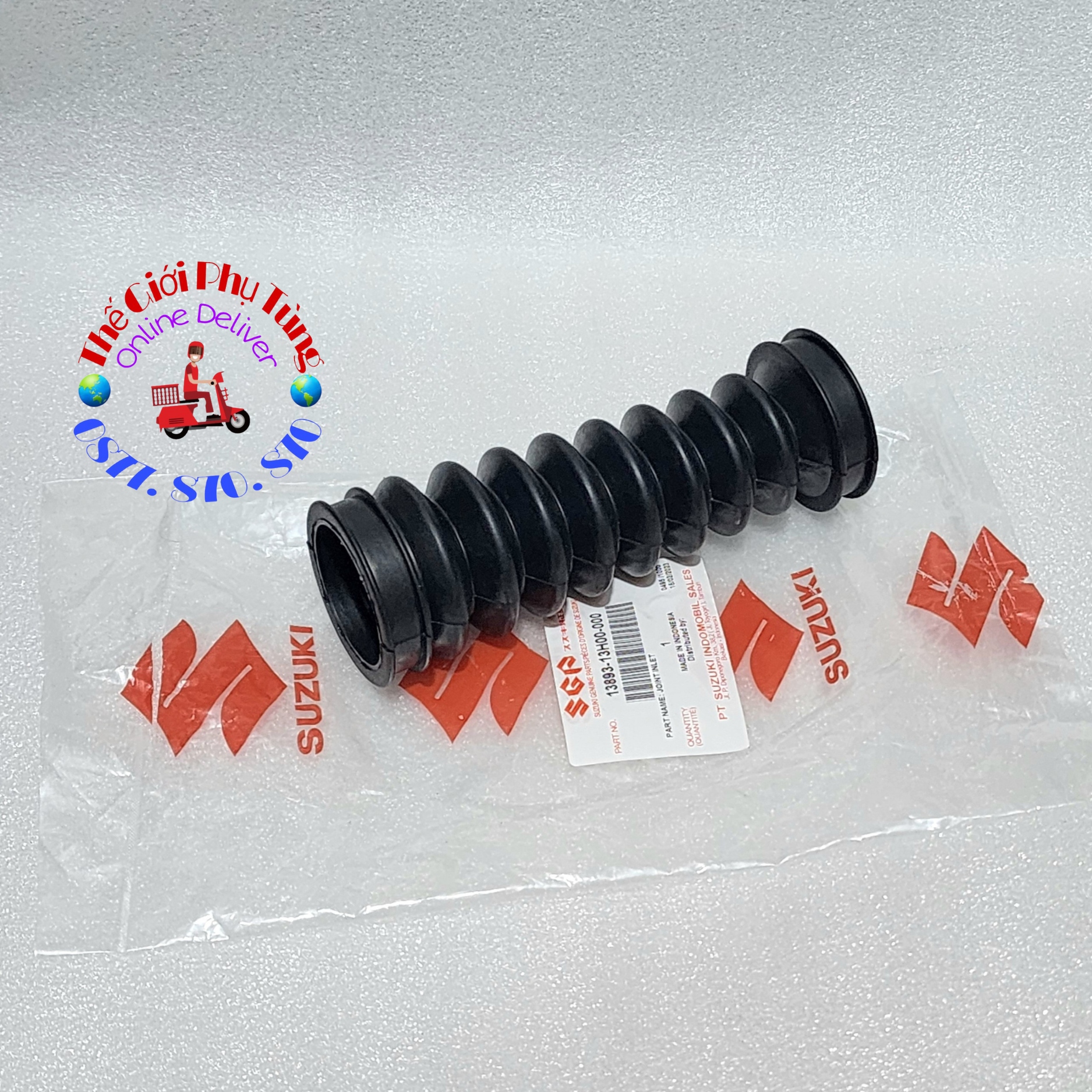 Cổ hút gió, co gió pô e hayate 125 zin suzuki - 13893-13h00-000