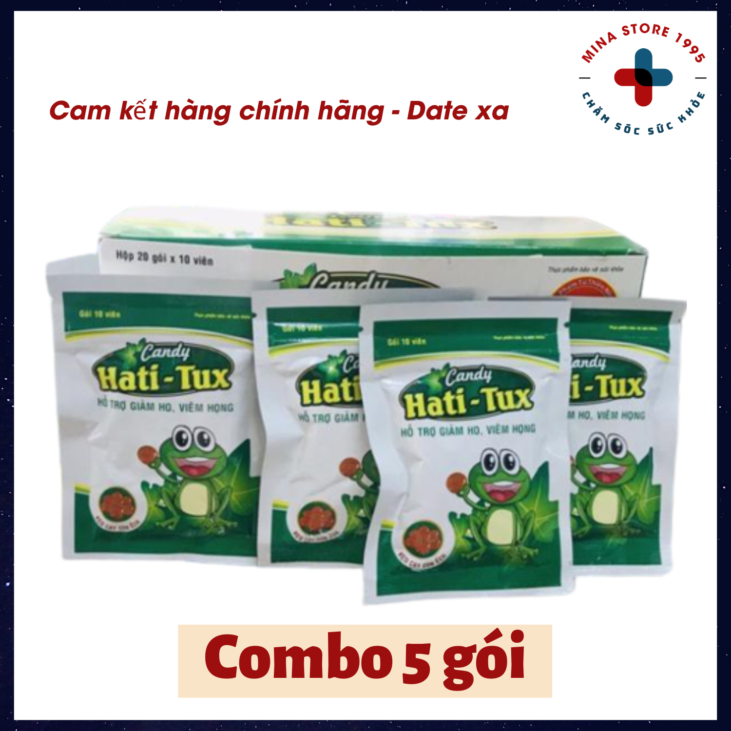 Combo 5 túi - kẹo ngậm hati-tux