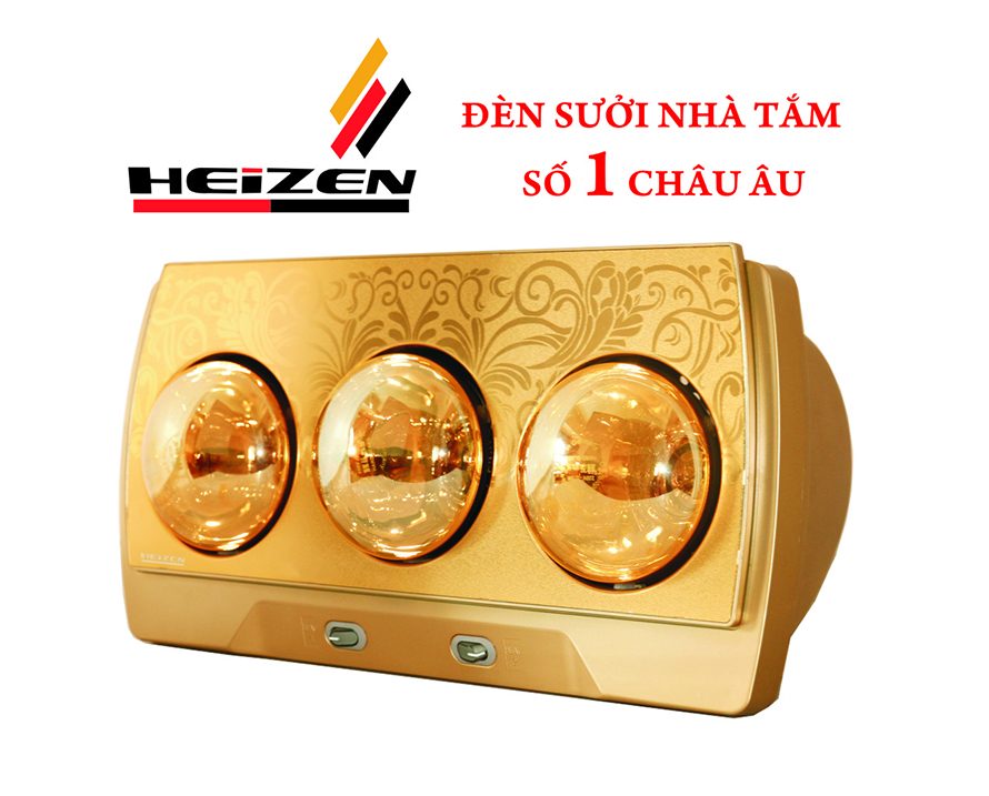 Đèn sưởi nhà tắm 3 bóng heizen he - 3b