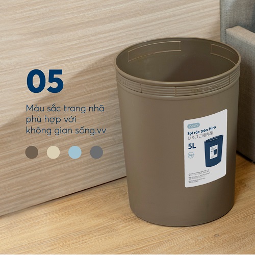 Goo round plastic trash bin, InChI mini trash can without Ag + Japanese standard-happy life 4U