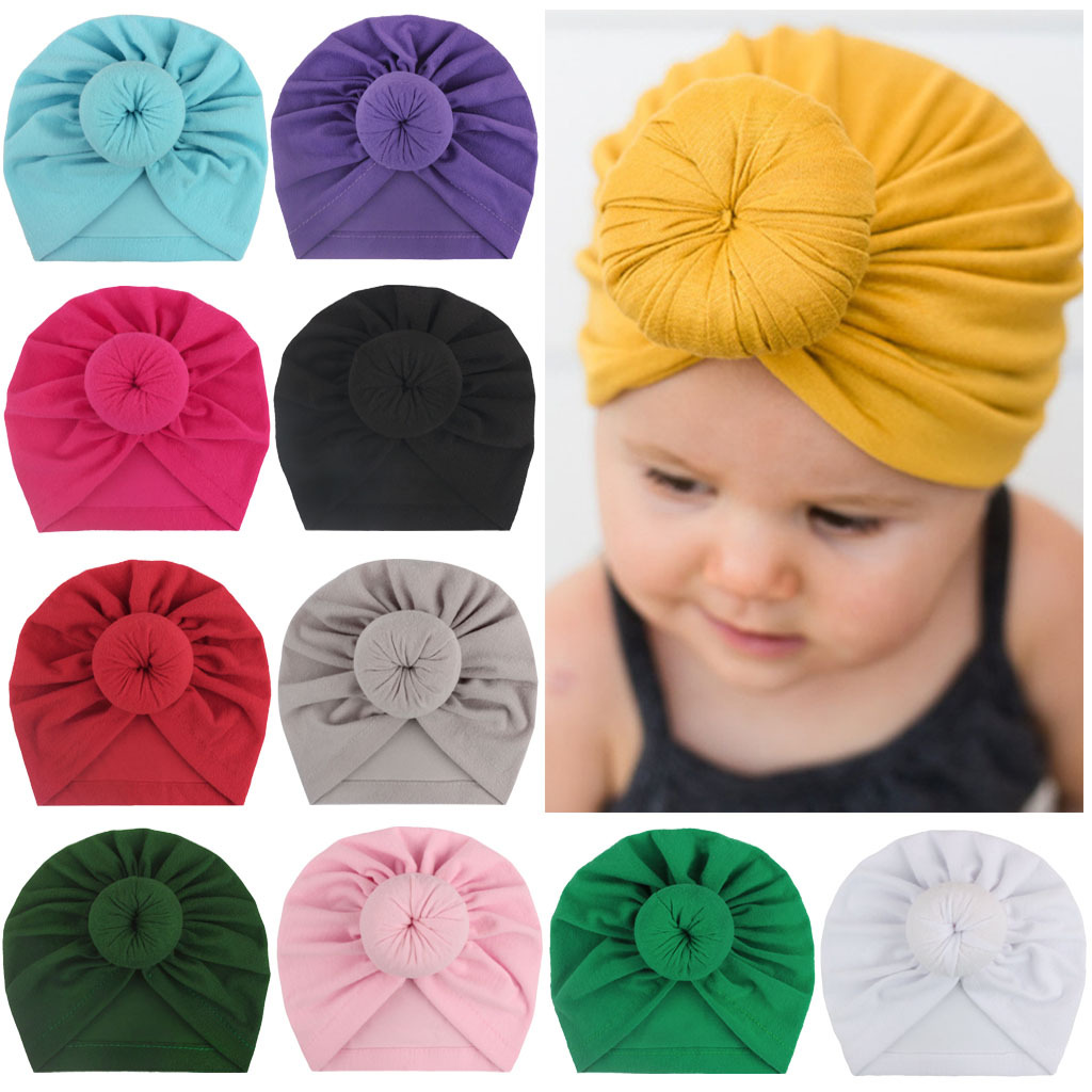 Mũ turban cục tròn siêu yêu cho bé(0-12 tháng)