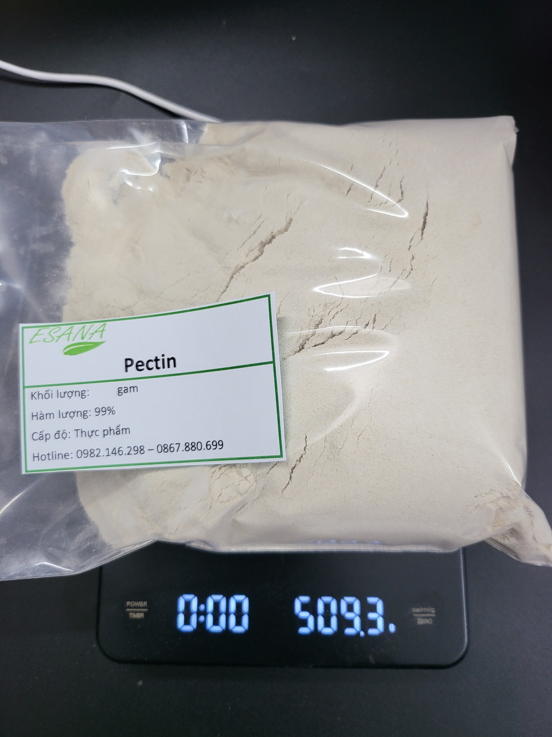 Bột Pectin ester cao 99% thực phẩm mứt phô mai kẹo