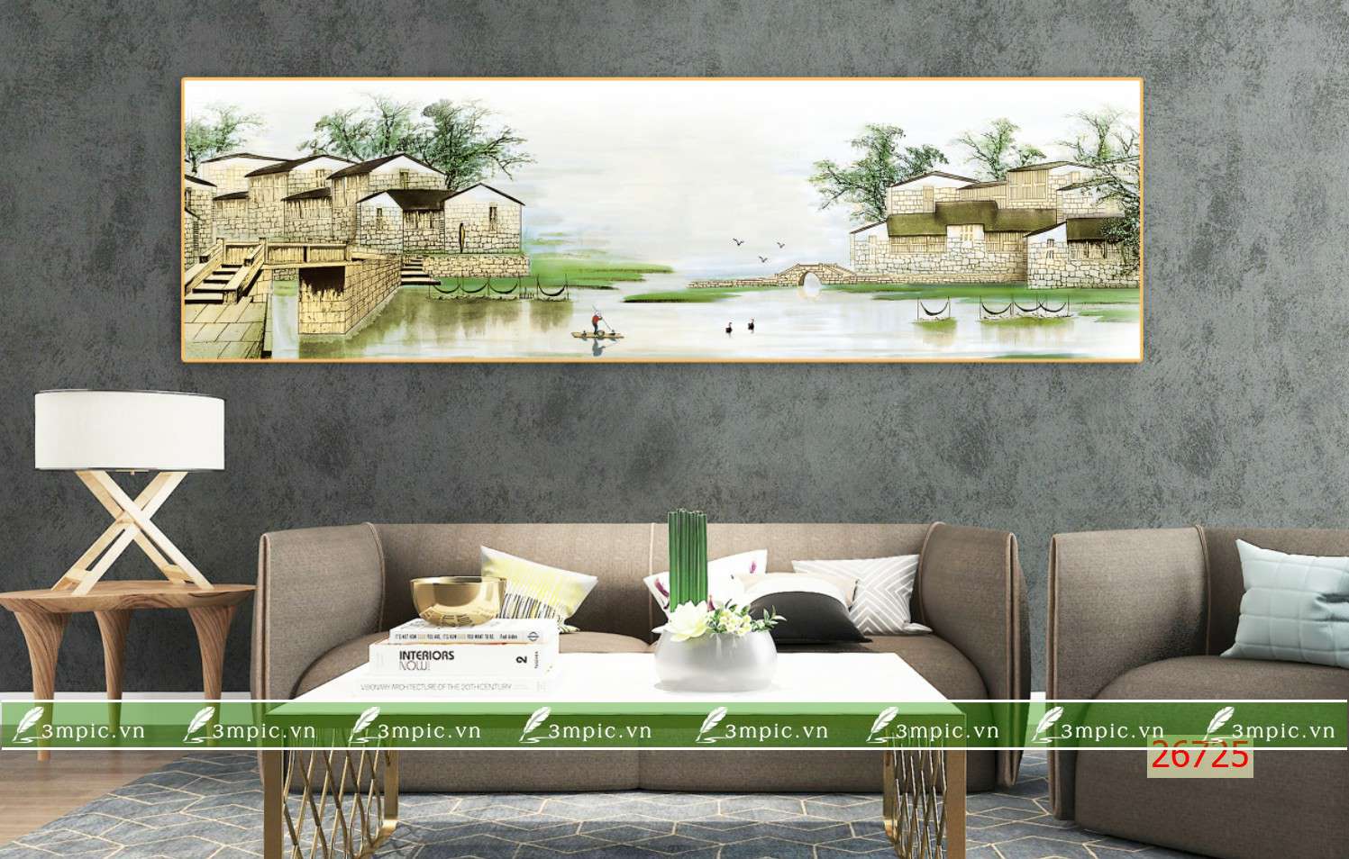 Tranh treo tường phòng khách, phòng ngủ/Gỗ MDF Hàn Quốc chống ẩm mốc, mối mọt