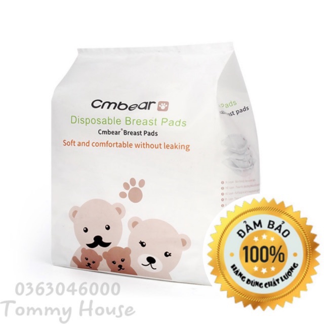 Miếng lót thấm sữa CMBEAR 108 miếng, WAI, VCOOL 100 miếng