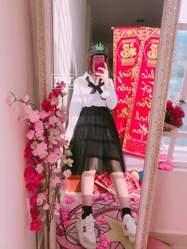 [HCM]SET ÁO SƠMU CAVAT CHÂN VÁY TUTU