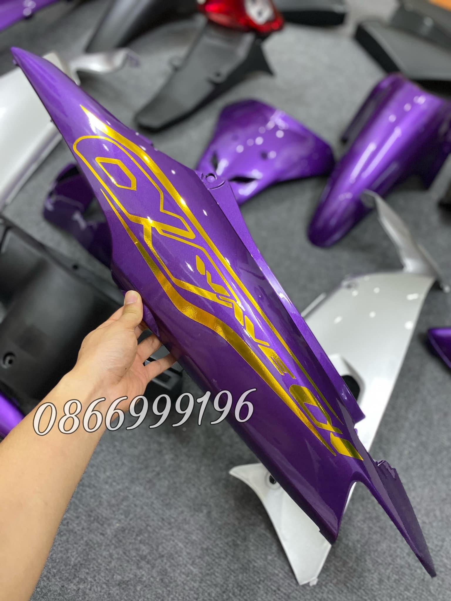 BỘ VỎ NHỰA Wave A - Wave Anpha - Wave Rs TÍM ( kèm tem ).