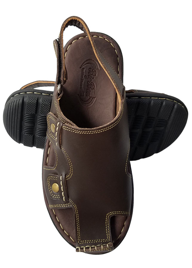 Giày sandal nam bít đầu da bò thật bigben sd142